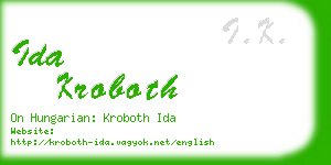 ida kroboth business card